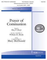 Prayer of Communion Vocal Solo & Collections sheet music cover